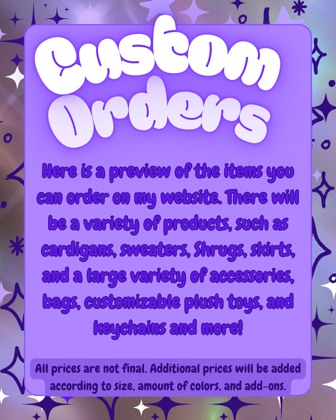 Custom Orders