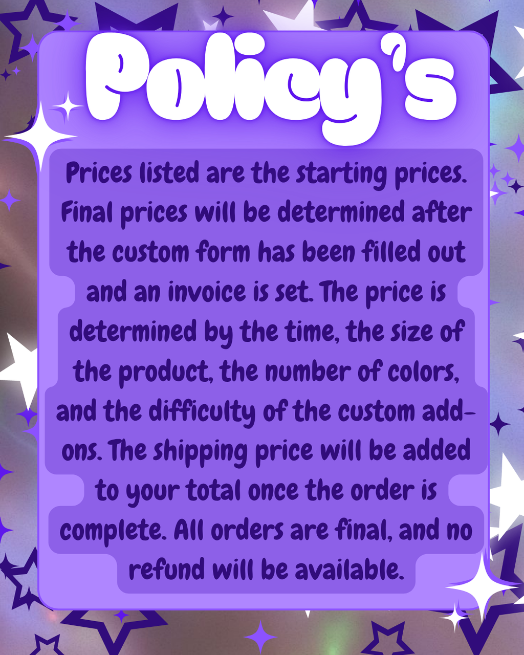 Custom Orders