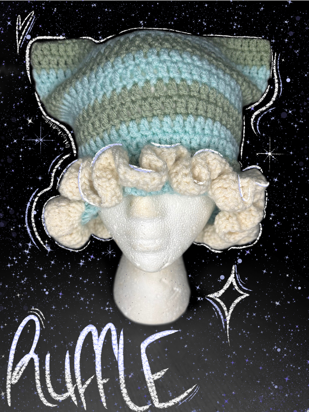 Cat beanie with Ruffles