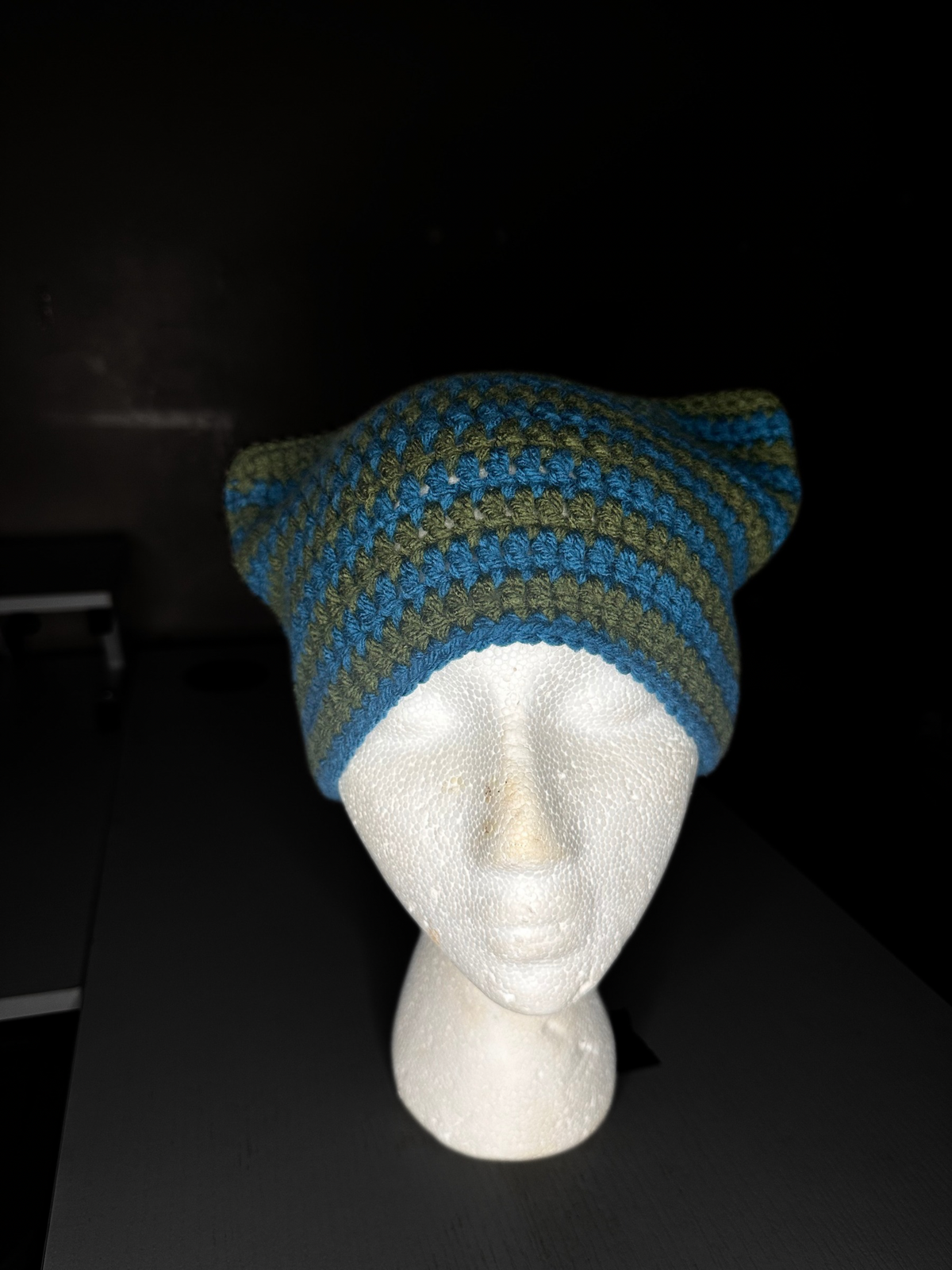 Brimless cat beanie
